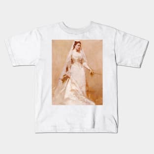 A Bride by Abbott Handerson Thayer Kids T-Shirt